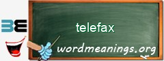 WordMeaning blackboard for telefax